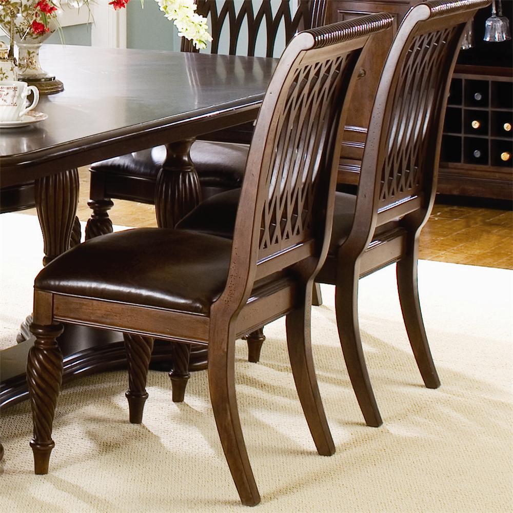 Bernhardt leather online dining chairs